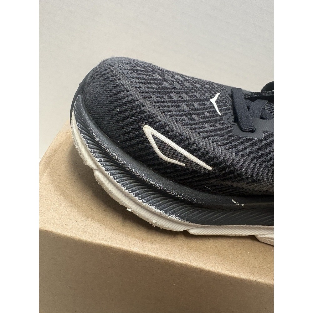 Hoka One Clifton 9 Womens Running Shoe Size 6D WIDE 1132211 BWHT Black/White - Picture 4 of 9